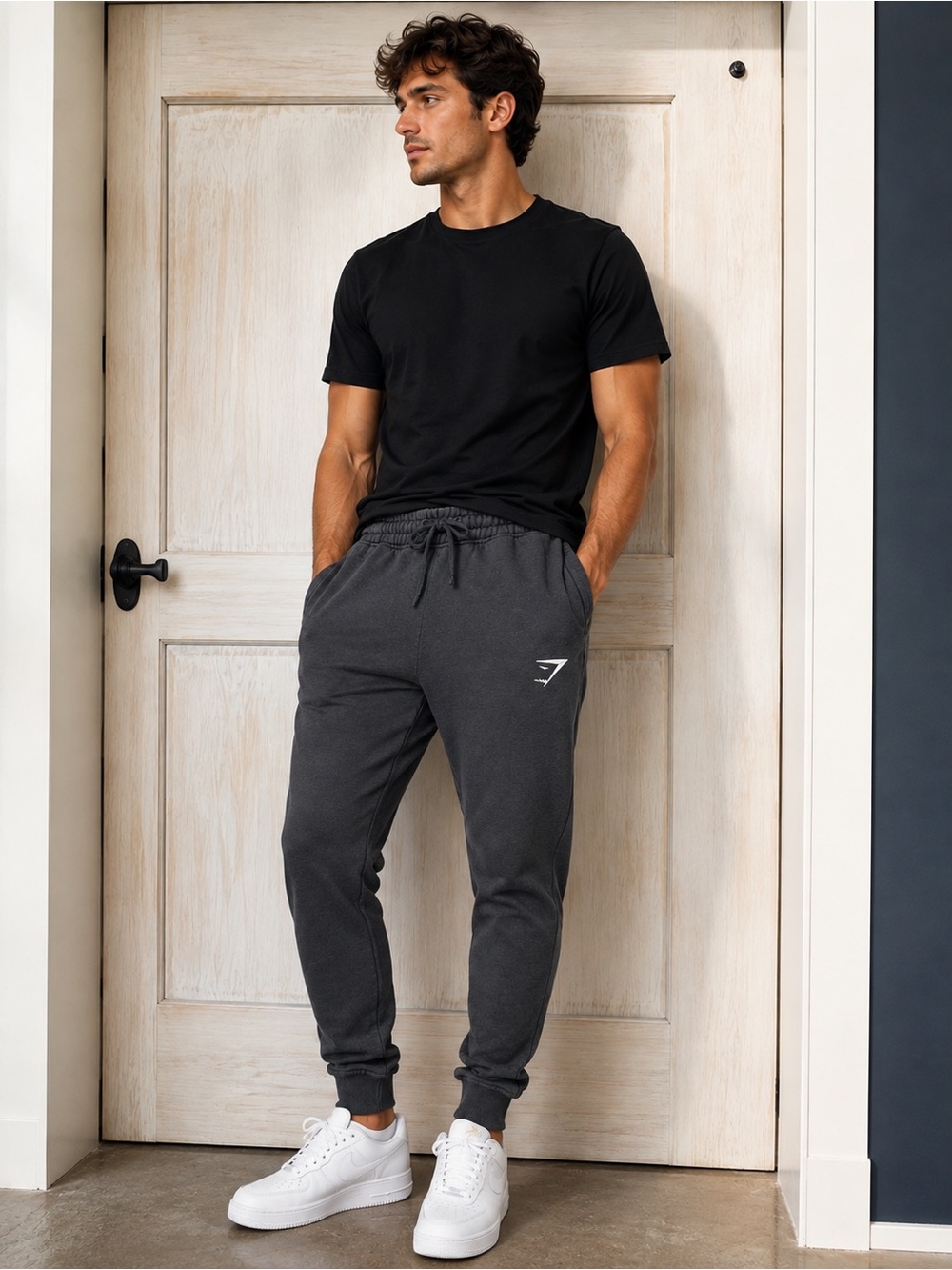 Gymshark Men's Charcoal Drawstring Joggers